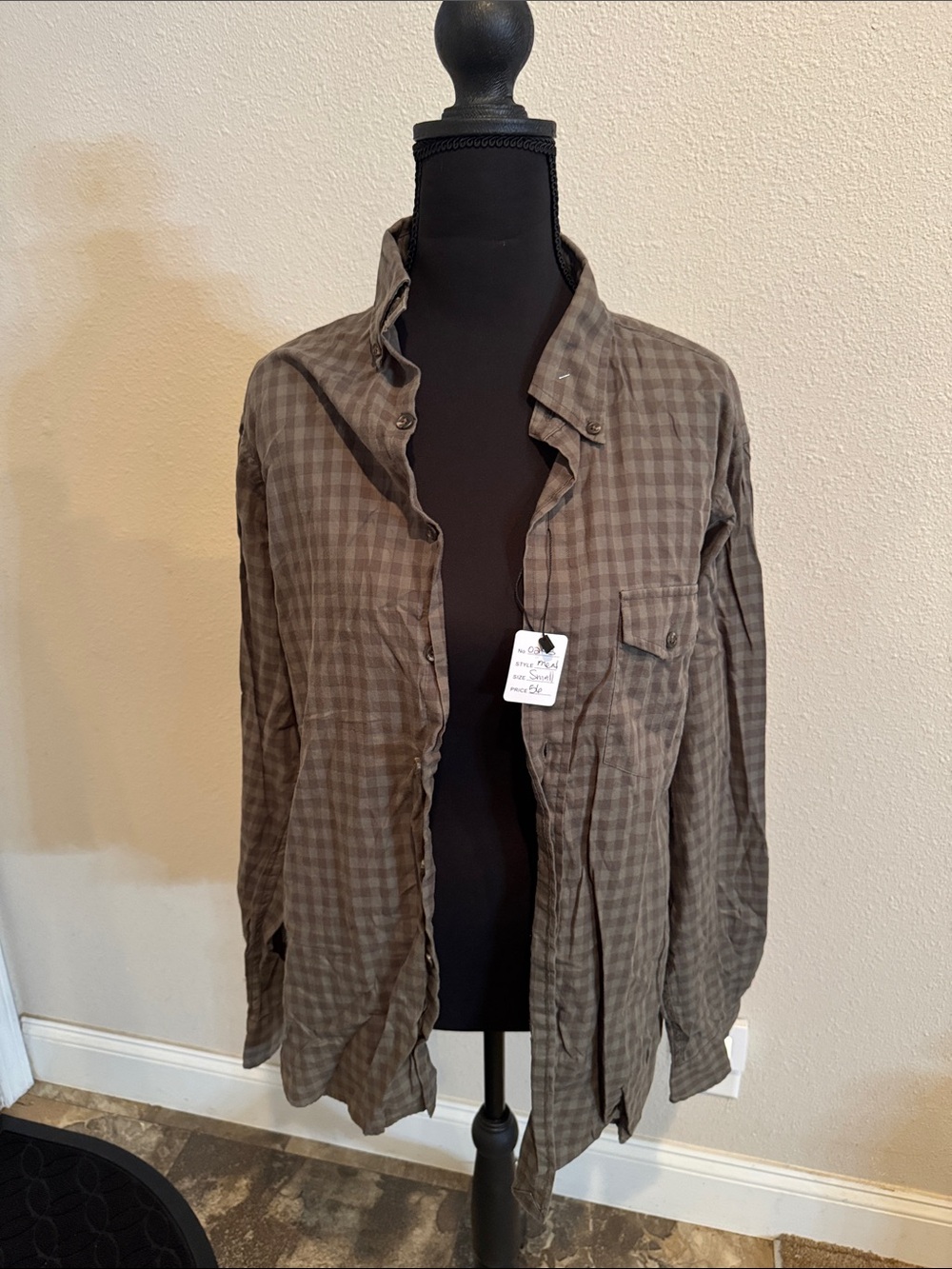 Ralph Lauren Olive Green Plaid Lightweight Shirt Jacket